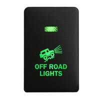 Push Switch 229B OFF ROAD LIGHTS On-Off fits Mitsubishi Mirage LA, Outlander ZK, Pajero Sport QE, Triton MQ MR with LED in Blue