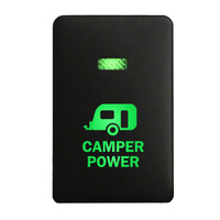 Push Switch 265B CAMPER POWER On-Off fits Mitsubishi Mirage LA, Outlander ZK, Pajero Sport QE, Triton MQ MR with LED in Blue