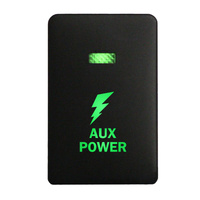Push Switch 2B13B AUX POWER On-Off fits Mitsubishi Mirage LA, Outlander ZK, Pajero Sport QE, Triton MQ MR with LED in Blue