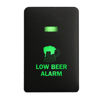 Push Switch 2B87B LOW BEER ALARM On-Off fits Mitsubishi Mirage LA, Outlander ZK, Pajero Sport QE, Triton MQ MR with LED in Blue