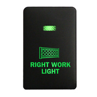 Push Switch 2C59B RIGHT WORK LIGHT On-Off fits Mitsubishi Mirage LA, Outlander ZK, Pajero Sport QE, Triton MQ MR with LED in Blue
