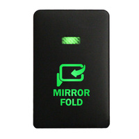 Push Switch 2C82B MIRROR FOLD On-Off fits Mitsubishi Mirage LA, Outlander ZK, Pajero Sport QE, Triton MQ MR with LED in Blue