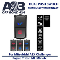 Mitsubishi DUAL Push Switch LED Blue Red MOMENTARY