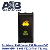 Push Switch AIR COMP N101GO Large ON OFF Nissan Pathfinder R51 Navara D40 Patrol GU4-8 Y61 Y62 X-Trail T31 LED Amber Green
