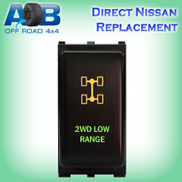 Push Switch 2WD LOW RANGE N178GO Large ON OFF Nissan Pathfinder R51 Navara D40 Patrol GU4-8 Y61 Y62 X-Trail T31 LED Amber Green