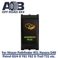 Push Switch ANDERSLarge ON PLUG N1C74GO Large ON OFF Nissan Pathfinder R51 Navara D40 Patrol GU4-8 Y61 Y62 X-Trail T31 LED Amber Green