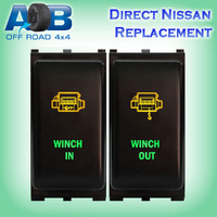 Push Switch WINCH IN WINCH OUT MOMENTARY Nissan Pathfinder R51 Navara D40 Patrol X-Trail T31 etc. LED Amber Green