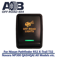 Push Switch OFF ROAD LIGHTS N229GO On-Off fits Nissan Pathfinder R52 Navara NP300 X-Trail T32 QASHQAI All Models LED Amber Green