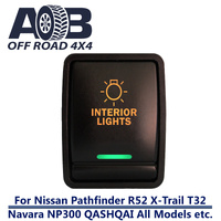 Push Switch INTERIOR LIGHTS N236GO On-Off fits Nissan Pathfinder R52 Navara NP300 X-Trail T32 QASHQAI All Models LED Amber Green