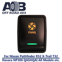Push Switch FANS N273GO On-Off fits Nissan Pathfinder R52 Navara NP300 X-Trail T32 QASHQAI All Models LED Amber Green