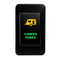 Push Switch CAMPER POWER N465GO On-Off fits Nissan Patrol GQ GU Series 1 LED Amber Green