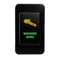 Push Switch MACHINE GUNS N4B89GO On-Off fits Nissan Patrol GQ GU Series 1 LED Amber Green