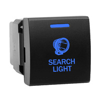 Push Switch Small Square SEARCH LIGHT T110B fits Toyota Prado 150s, Hiace, RAV4, LandCruiser 70s 300s, Camry, Corolla with dual LED in blue