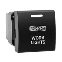 Push Switch Small Square WORK LIGHTS T113B fits Toyota Prado 150s, Hiace, RAV4, LandCruiser 70s 300s, Camry, Corolla with dual LED in blue