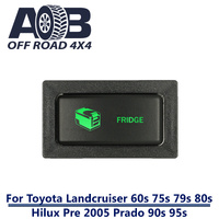 Push Switch FRIDGE T240SG fits LandCruiser 80s & 79s , Hilux, Prado 90s & 95s Horizontal with dual LED in green