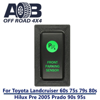 Push Switch FRONT PARKING SENSOR T2D05G fits LandCruiser 80s & 79s , Hilux, Prado 90s & 95s with dual LED in green