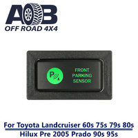 Push Switch FRONT PARKING SENSOR T2D05SG fits LandCruiser 80s & 79s , Hilux, Prado 90s & 95s Horizontal with dual LED in green