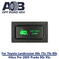 Push Switch AIR TANK DUMP T2D21SGM fits LandCruiser 80s & 79s , Hilux, Prado 90s & 95s Horizontal with dual LED in green MOMENTARY