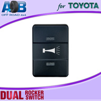 Rocker Switch AIR HORN ON-OFF-ON for Toyota Hilux Camry Prado 150 HiAce RAV4 Landcruiser Suzuki Jimny etc LED in blue amber